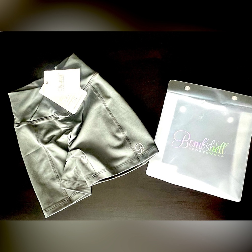 Bombshell Sportswear - Tiny Waist Short - Size Small - Steel Gray